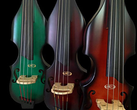 A row of bsx bass alllegro basses