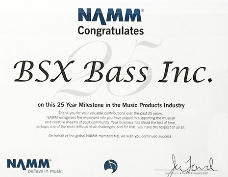 BSX 25 year milestone award for products and service